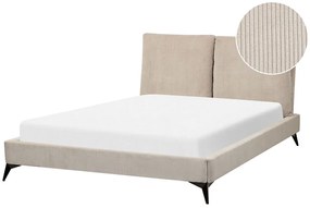 Pat matrimonial 140 cm Mellody (gri bej) (cu somieră). 1081351