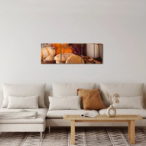 Tablou - Biscuiți de toamnă (cu ceas) (90x30 cm)