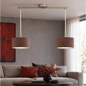 Eglo - lustra LED cu cablu TUNJA 2xE27/60W/230V crom mat/maro