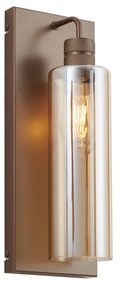 Lampă de perete Hotel Chic bronz închis cu sticlă ambră - Stavelot