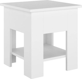 vidaXL Măsuță de cafea, alb, 40x40x42 cm, lemn prelucrat