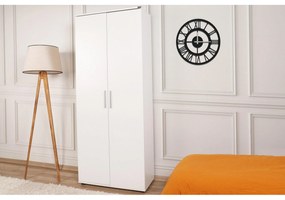 Dulap Multifunctional Adore Porto, 2 usi, 8 rafturi, Alb, 76 x 187 x 36 cm