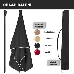 STILISTA Umbrelă de balcon pliabilă, 200 x 125 cm, antracit