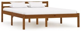 283210 vidaXL Cadru de pat, maro miere, 120 x 200 cm, lemn masiv de pin