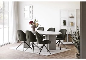 Oglindă Bosaro, pluș, alb, 80x54 cm