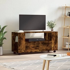 Comoda TV, stejar fumuriu, 102x34,5x43 cm, lemn prelucrat