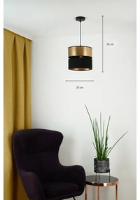 Lustră pe cablu Brilagi ROYAL 1xE27/15W/230V d. 25 cm negru/auriu
