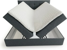 Pat tapițat boxspring DIRELIS VIBE 160x200 cm gri inchis Saltea: Saltea cu arcuri Bonell