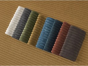 Canapea galben-muștar cu tapițerie din catifea reiată 170 cm Giorgia – Bobochic Paris