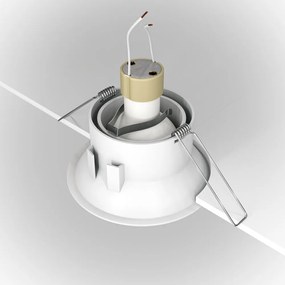 Spot incastrabil design tehnic Dot alb 9,3cm