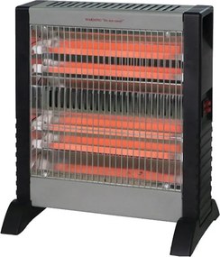 Resigilat: Radiator cu quartz ELITE EQH-0485, 1200W, 15 m², 4 incalzitoare, Negru/Gri