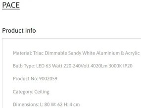 Lustra aplicata LED moderna design geometric PACE