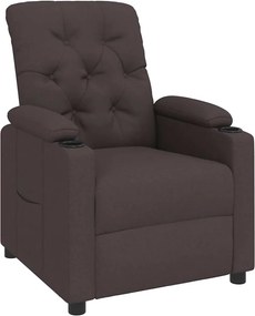 vidaXL Fotoliu rabatabil, maro închis, material textil