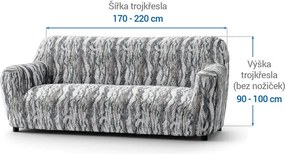 Gaico Huse bielastice OCEANO NOU gri-albăstrui fotoliu triplu (l. 170 - 220 cm)