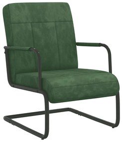 Scaun tip consolă, verde închis, catifea