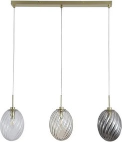 Lustra cu 3 pendule sticla colorata Whirl