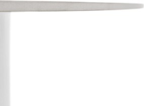 Masă de sufragerie, marmură albă/MDF, diametru 120 cm, MAHIR TIP 1