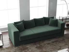 Canapea extensibilă dumonde cu ladă de depozitare si sezut confortabil din spuma high-density, Gloria Ambience Verde 240x100 cm