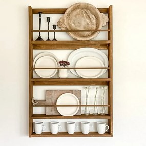 Raft de perete pentru bucatarie Terek din lemn,100 cm