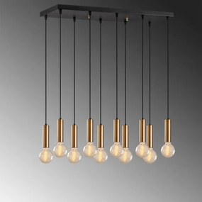 Candelabru TEMPO pe cablu, 10 x E27, 40 W, 230 V, auriu