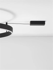 Lustra/Plafoniera LED dimabila design circular MOTIF Black 80cm