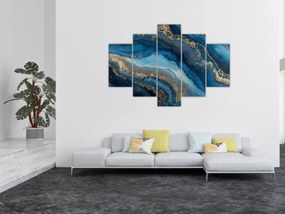 Tablou - Abstracție marmură albastră (150x105 cm)