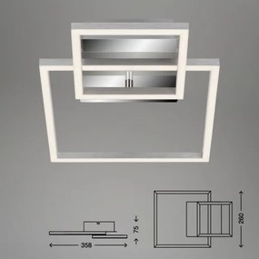 Plafonieră LED dimabilă, 12W, 230V, 3000K, crom mat