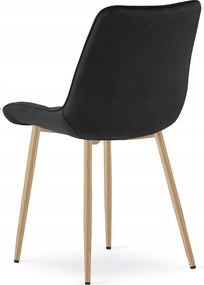 Scaun de catifea neagra BERA
