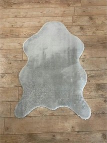 Covor POST PLUSH, 60x90 cm, forma atipica, poliester, gri deschis