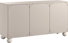 Comodă Sonatia II 150 cm cu 3 uși - cașmir / picioare sferice