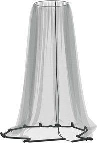 vidaXL Plasa de tantari pentru umbrela 220 ochiuri negru Φ300x230 cm