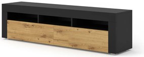 Masă TV Moderno (Stejar artisan + Negru). 1124836