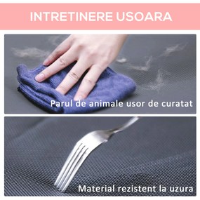 PawHut Patut pentru Caini si Pisici cu greutatea pana la 18kg, Culcus de Vara pentru Caini Transpiranta Rosie si Neagra, 78 x 68cm