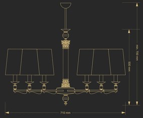 Candelabru 6 brate elegant design clasic MERANO