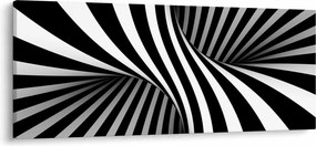 Tablou abstract cu dungi de zebră (120x50 cm)