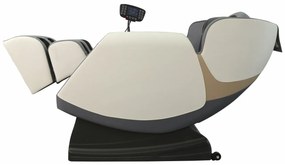 Fotoliu cu functie de masaj si incalzire Solaria crem/gri H105 cm