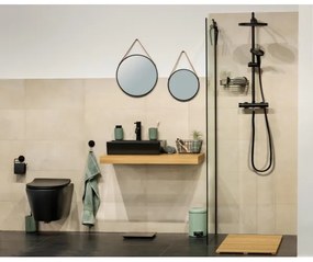 WENKO 24424100 - Oglindă BORRONE 40 x 40 cm, negru/argintiu