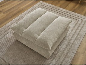 Taburet bej cu tapițerie din chenille Neil – Bobochic Paris