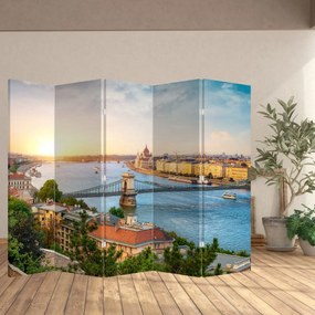 Paravan - Orașul Budapesta și râu (210x170 cm)