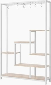 Biblioteca Endulus din metal culoare alb 180x 100x32 cm