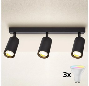 Brilagi - Spot LED dimabil SELE 3xGU10/6,5W/230V negru