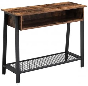 Masa Consola Vintage, Maro Rustic, 100 x 34 x 80 Cm