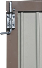 Depozit grădină pentru scule din tablă, maro / antracit, 2x1,3 m, RADOL
