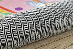 BAMBINO 41870 covor lavabil Balerina, curcubeu pentru copii anti-alunecare - roz
