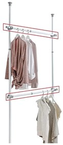 Set 2 suporturi telescopice pentru haine Wenko Herkules, lungime 75 - 120 cm