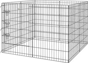 PawHut Parc modular pentru câini iepuri rozătoare gard pentru animale mici interior și exterior 61 x 91 cm negru | Aosom Romania