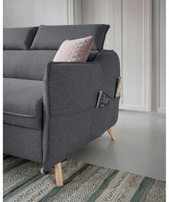 Colțar gri închis extensibil (cu colț pe partea stângă ) Sweet Harmony – Miuform