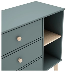 Comodă de copii verde prăfuit 90x81x40 cm Esteban – Marckeric