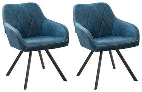 Set 2 buc. scaune pentru sufragerie Manly (albastru). 1009982