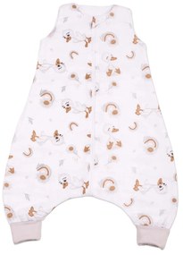 Sac de dormit cu picioare de vara din muselina 6-18 luni Kidizi Ducky, 0.5 tog, 100% bumbac